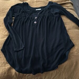 we the free long sleeve henley thermal tunic